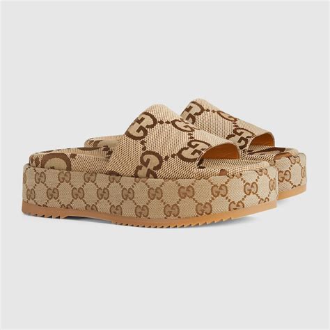 gucci womens platform slides|new Gucci slides for women.